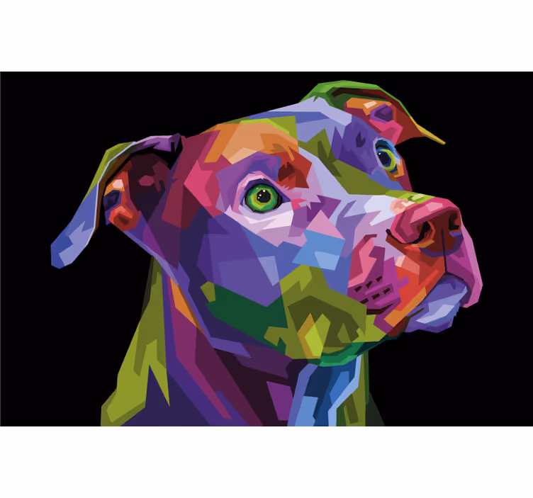 Roleta do obývačky moderný multicolor pitbull - Tenstickers