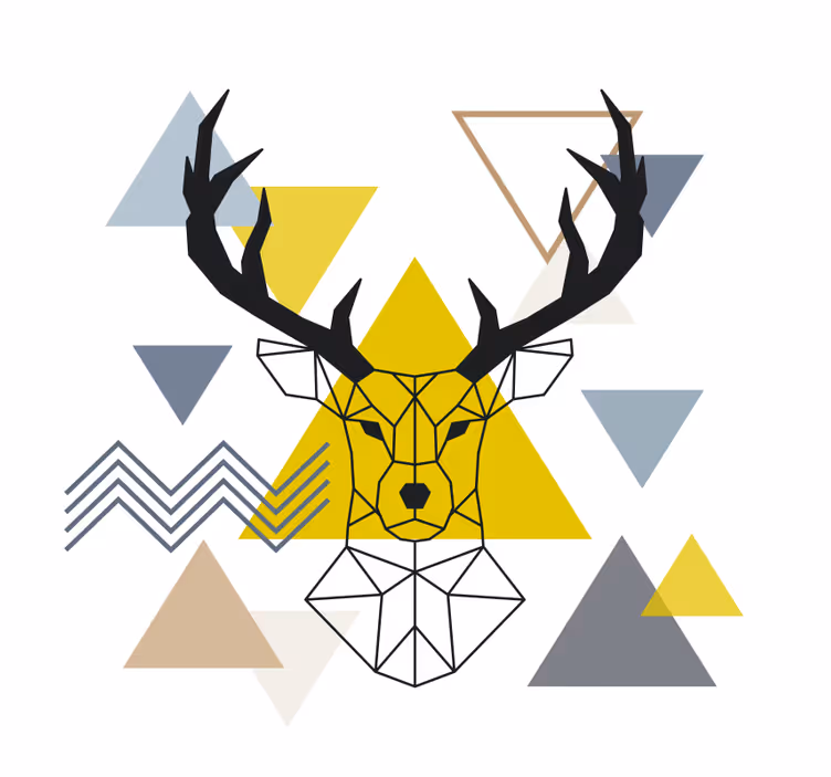 Roleta do obývačky geometrický jeleň - Tenstickers