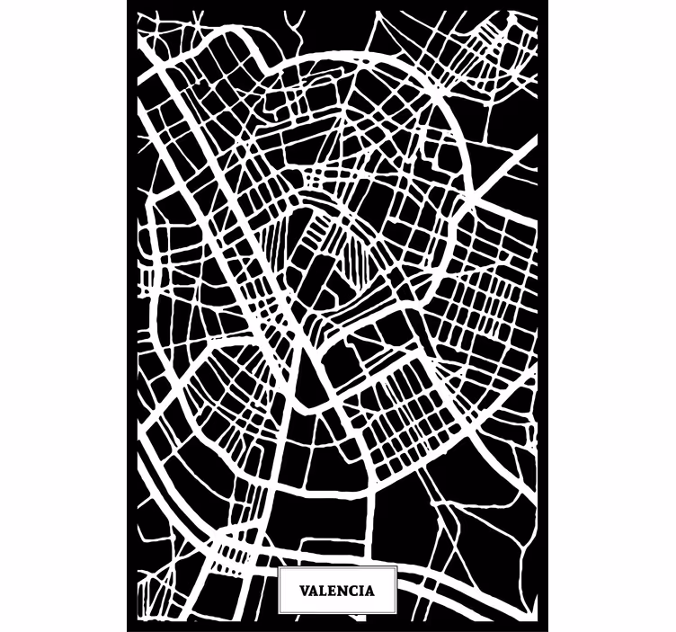 Roleta do obývačky mapa topografická valencia - Tenstickers