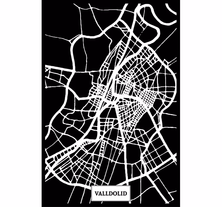 Roleta do obývačky mapa topografická valladolid - Tenstickers