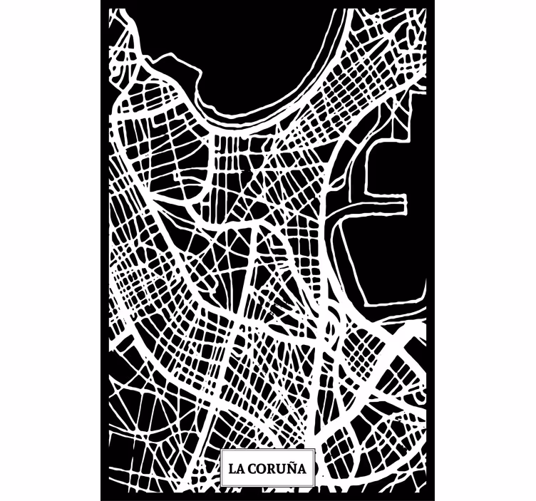 Roleta do obývačky topografická mapa coruña - Tenstickers