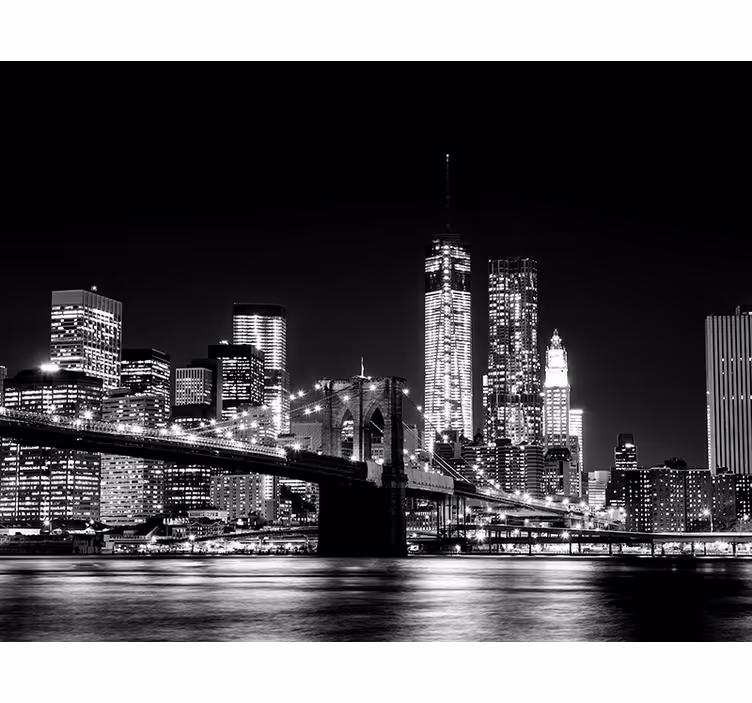 Čierna roleta fotomurál new york rieka este - Tenstickers