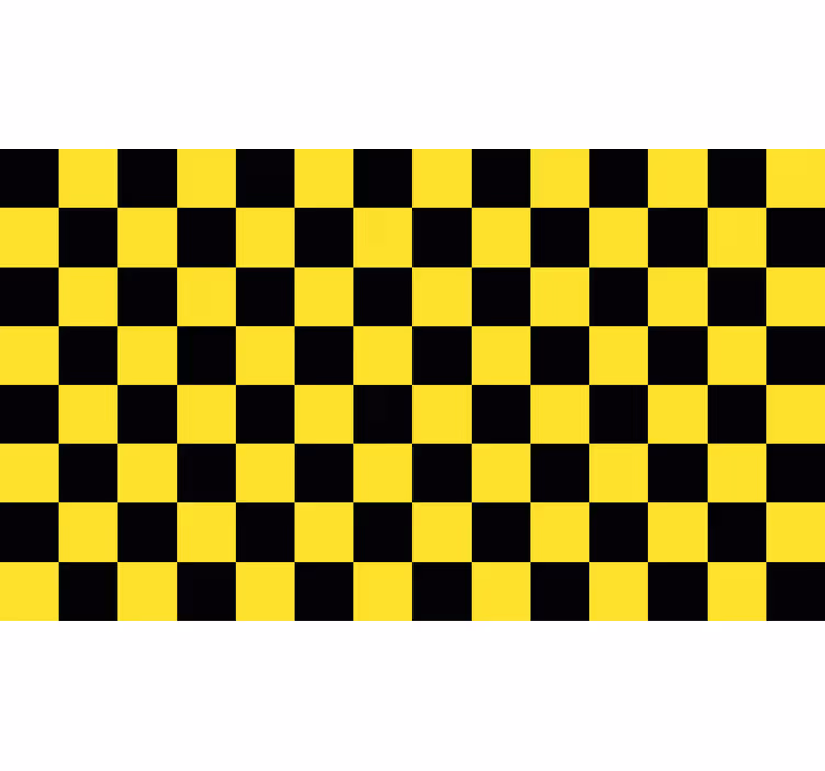 Žltá roleta šachovnica v žltej a čiernej - Tenstickers