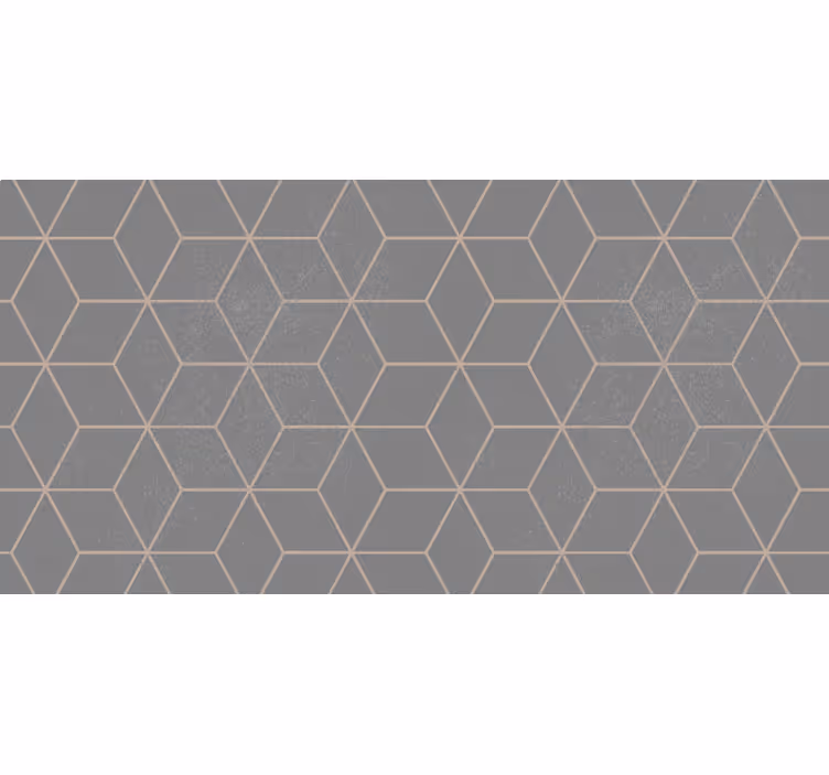 Sivá roleta s geometrickým šedým hexagónovým vzorom - Tenstickers