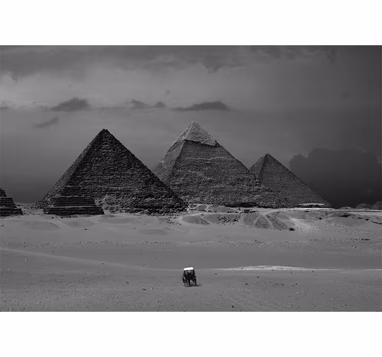 Roleta do obývačky s nástennou maľbou pyramíd egypta - Tenstickers