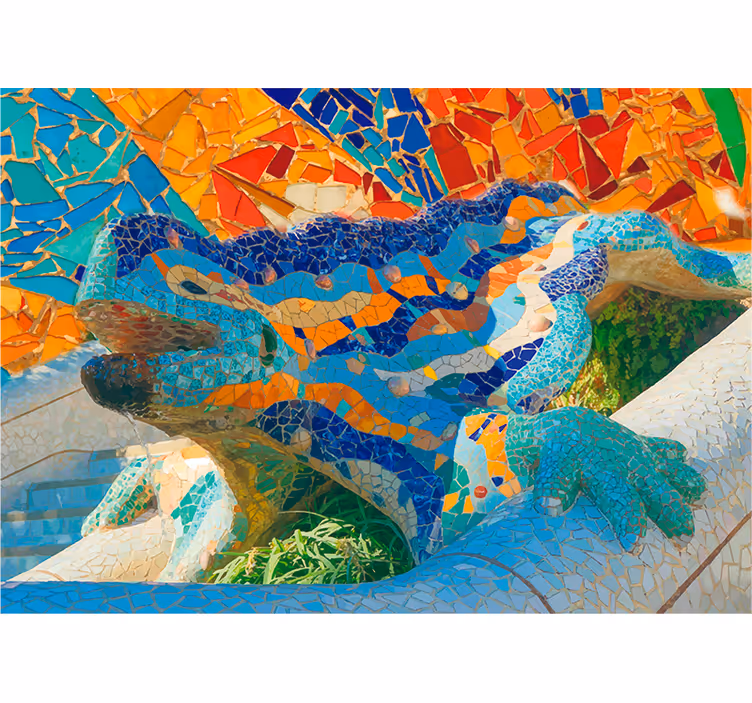 Roleta do obývačky s fotomurálom park güell - Tenstickers