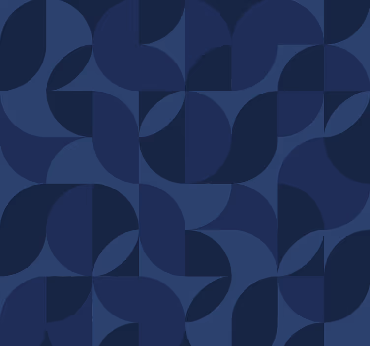 Modrá roleta retro geometrická - Tenstickers