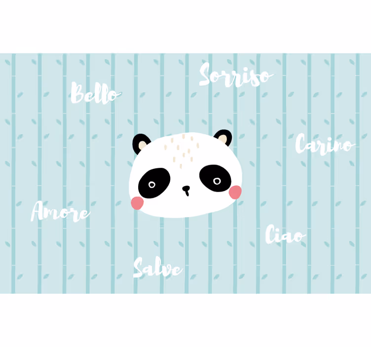 Modrá roleta panda v oblakoch - Tenstickers