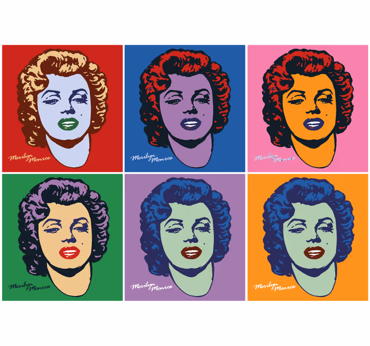Roleta do obývačky marilyn monroe v pop art štýle - Tenstickers