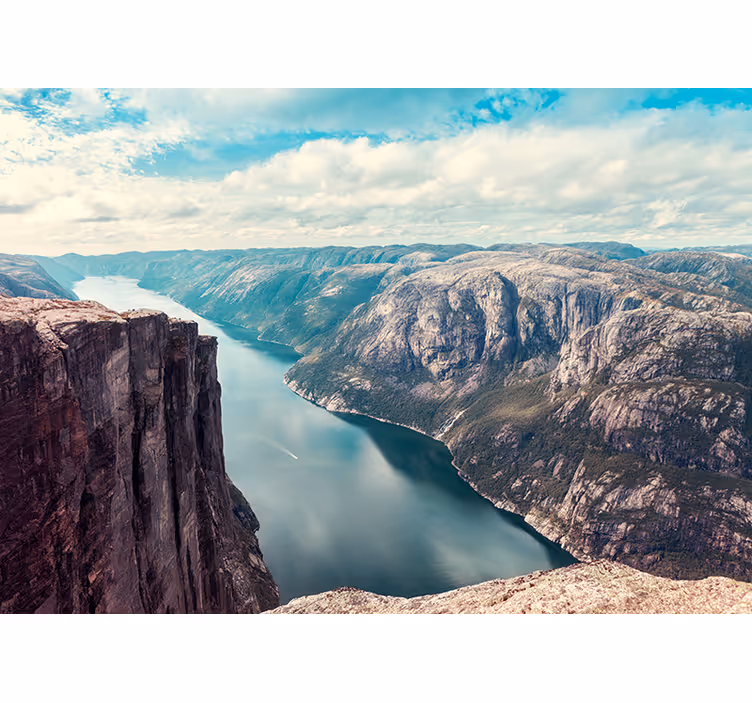 Roleta do obývačky nórske fjordy - Tenstickers