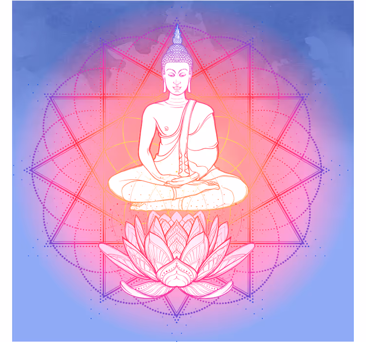 Roleta do obývačky meditujúca mandala budhu - Tenstickers