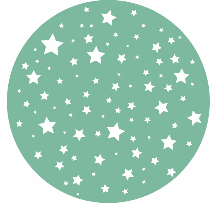 Zelená roleta zelené hviezdy okrúhle - Tenstickers