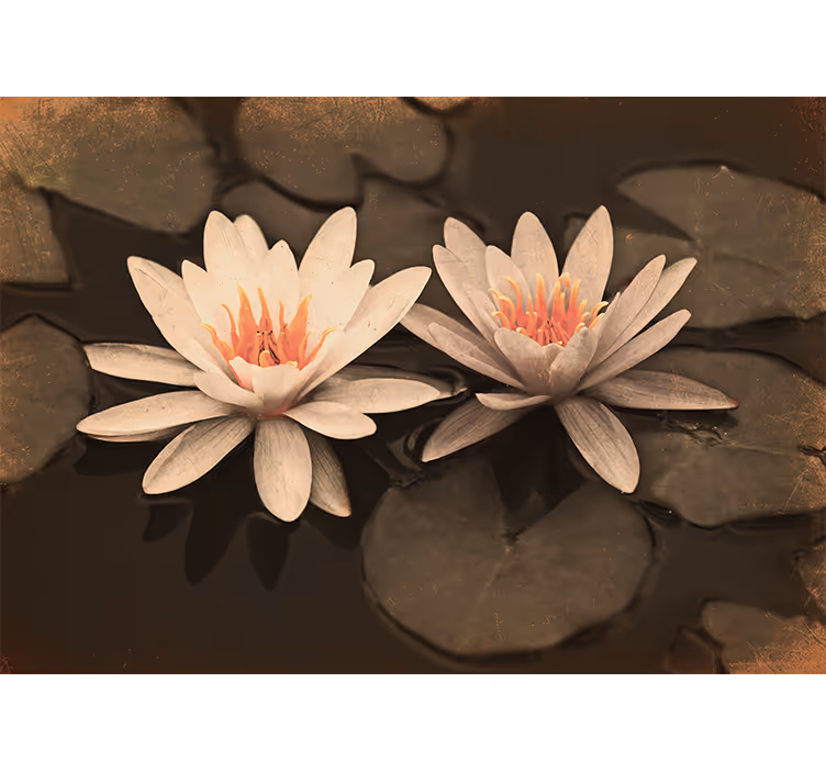 Roleta do obývačky vintage lotus - Tenstickers