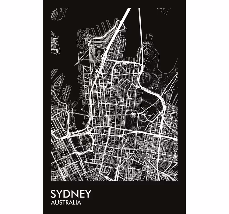 Roleta do obývačky mapa sydney - Tenstickers