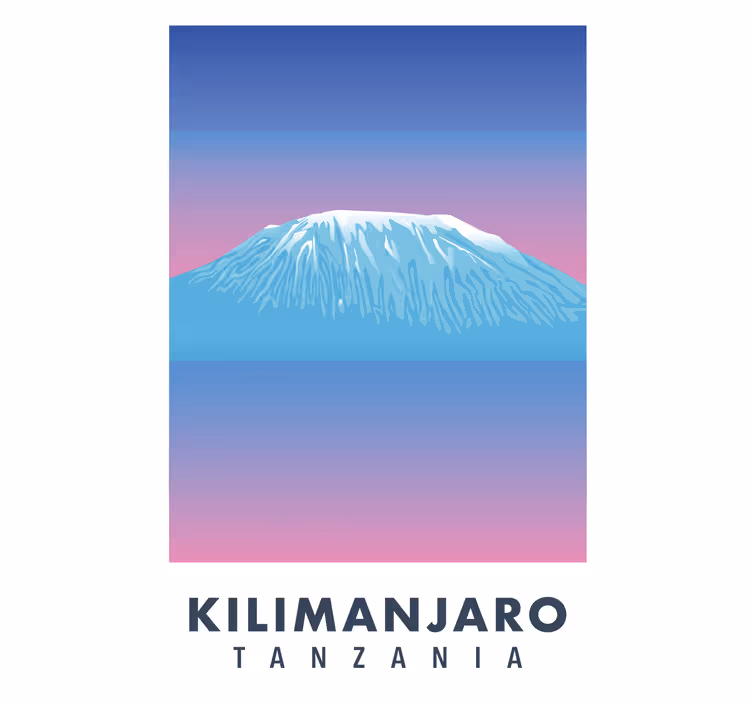 Roleta do obývačky kilimanjaro retro plátno - Tenstickers