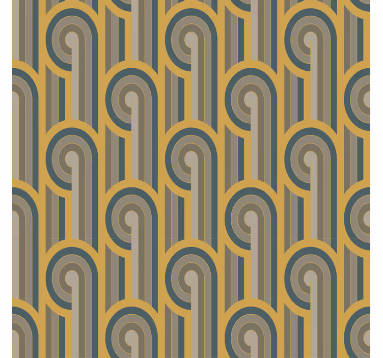 Roleta do obývačky geometrické tvary v štýle art deco - Tenstickers