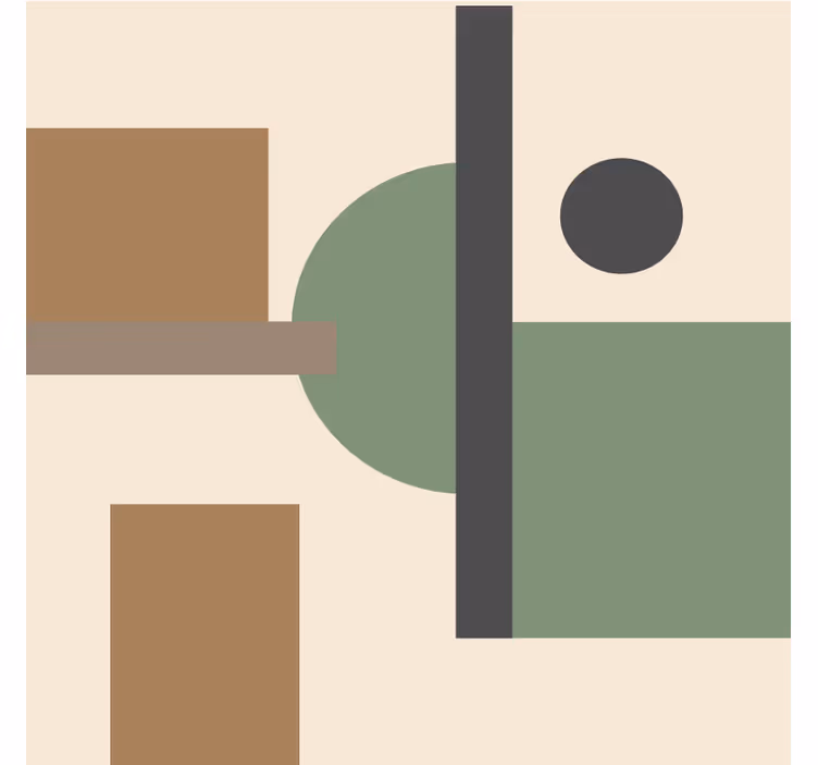 Roleta do obývačky geometrické umenie v prírodných farbách - Tenstickers