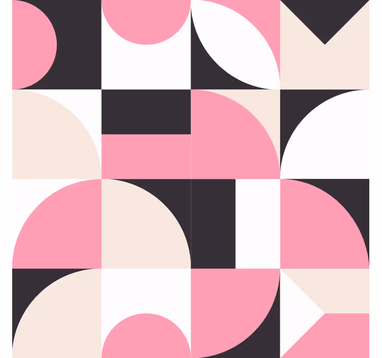 Roleta do obývačky s ružovým geometrickým vzorom - Tenstickers