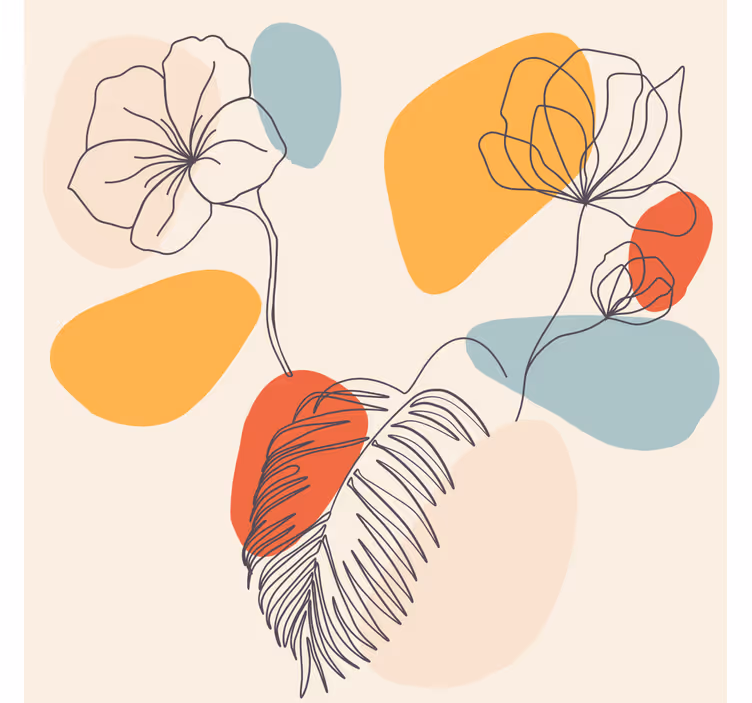 Roleta do obývačky s botanickým motívom - Tenstickers