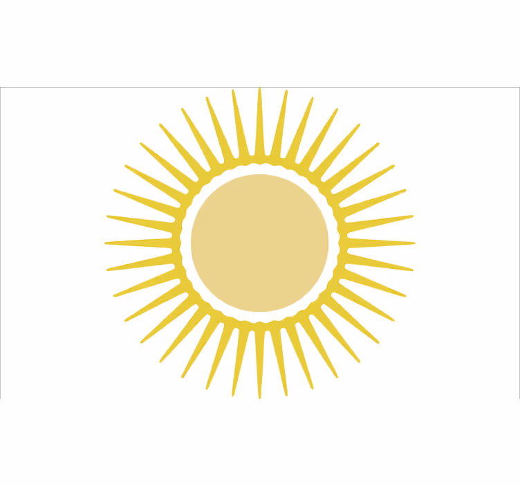 Biela roleta žltého slnka - Tenstickers