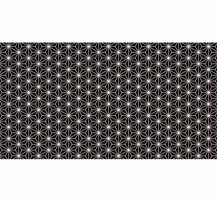 Roleta do izby čierno-biele geometrické diamanty - Tenstickers