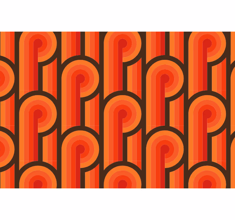 Roleta do izby s oranžovým uzlom 70. rokov - Tenstickers