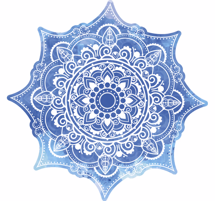 Roleta do izby modrá mandala aquarella - Tenstickers
