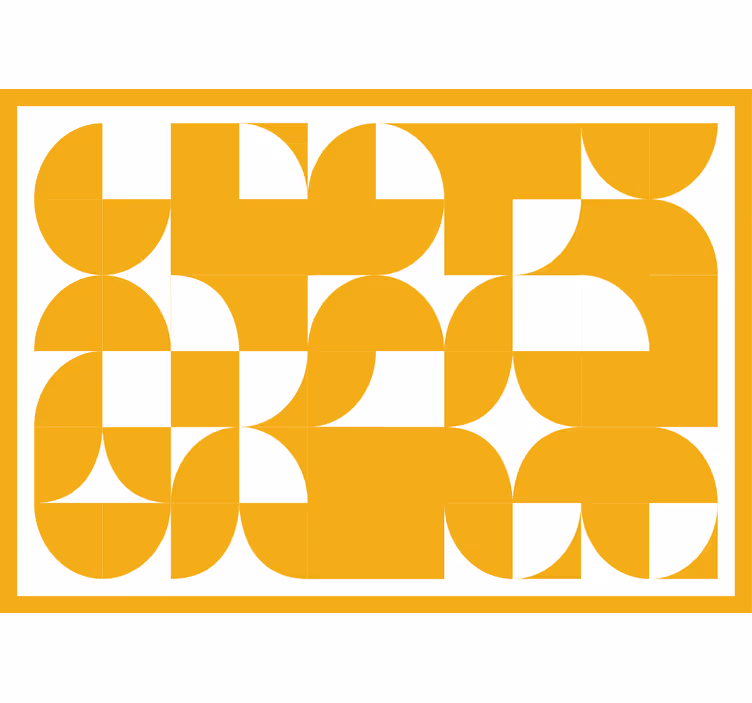 Roleta do izby žltý kruhový geometrický vzor - Tenstickers
