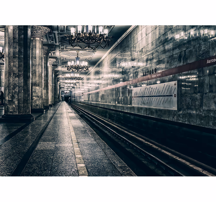 Sivá roleta metro platforma - Tenstickers