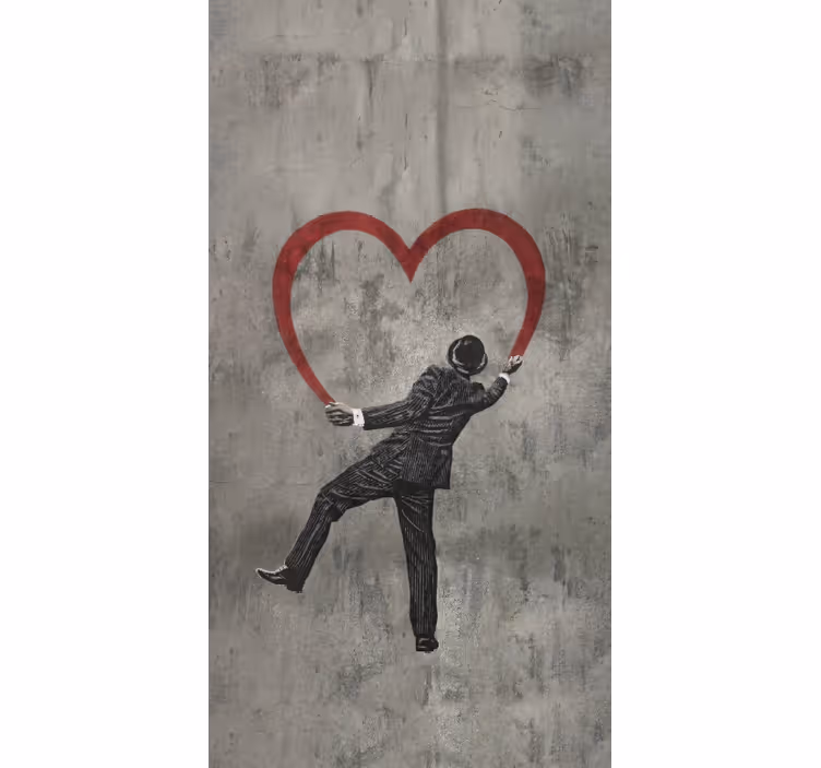Sivá roleta banksyho srdcové grafity - Tenstickers