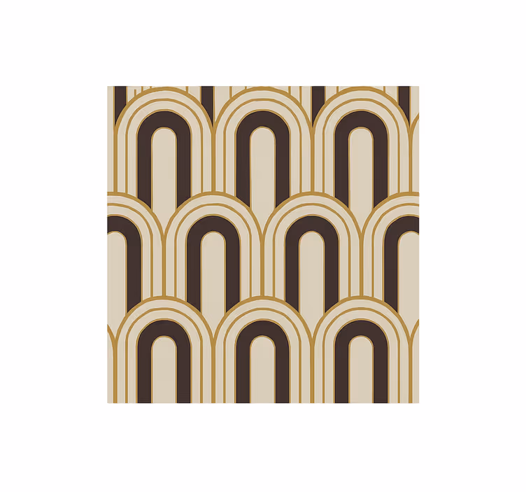 Roleta vintage s oblúkmi v štýle art deco 70. rokov - Tenstickers