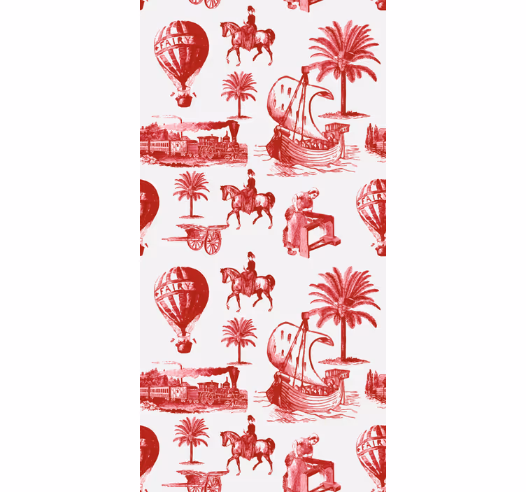 Roleta vintage cestovateľské scény - Tenstickers