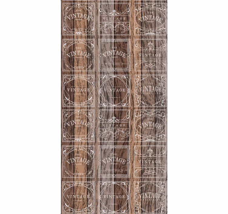 Roleta vintage s pečiatkovanými sudmi - Tenstickers