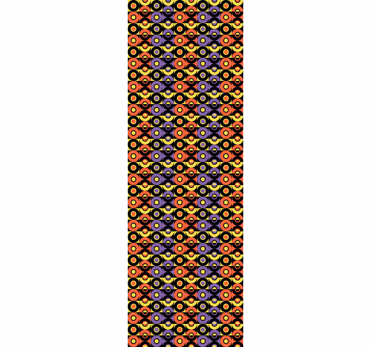 Roleta vintage s retro kruhovým vzorom - Tenstickers