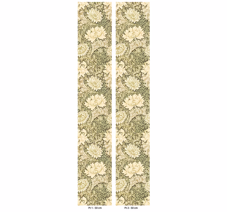 Roleta vintage s motívom art nouveau chryzantémy - Tenstickers