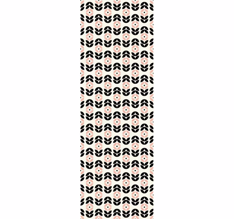 Roleta vintage s ružovým geometrickým kvetinovým vzorom - Tenstickers