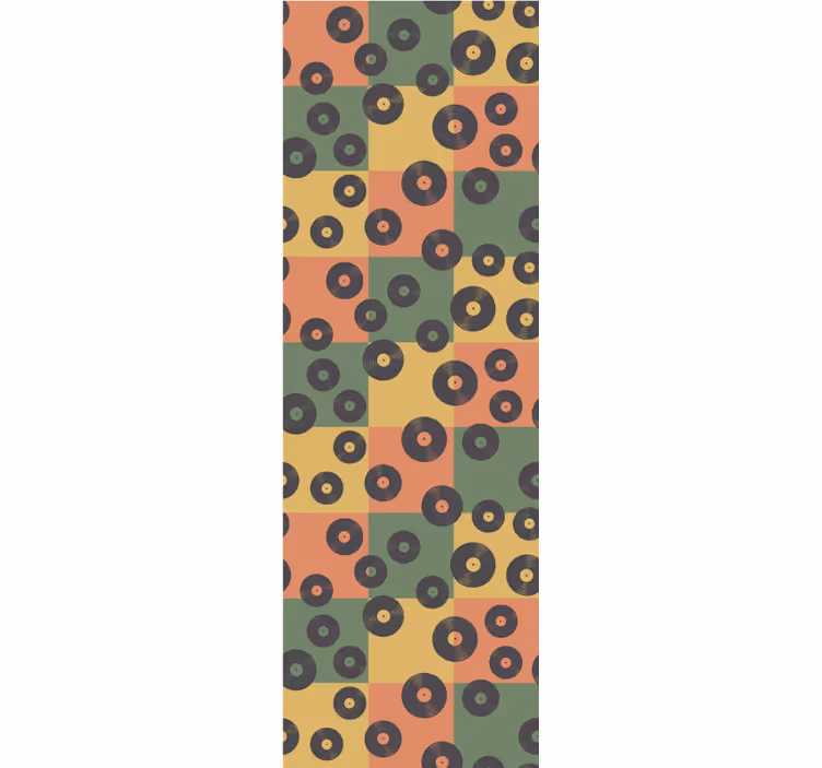 Roleta vintage farebný retro vinylový vzor - Tenstickers