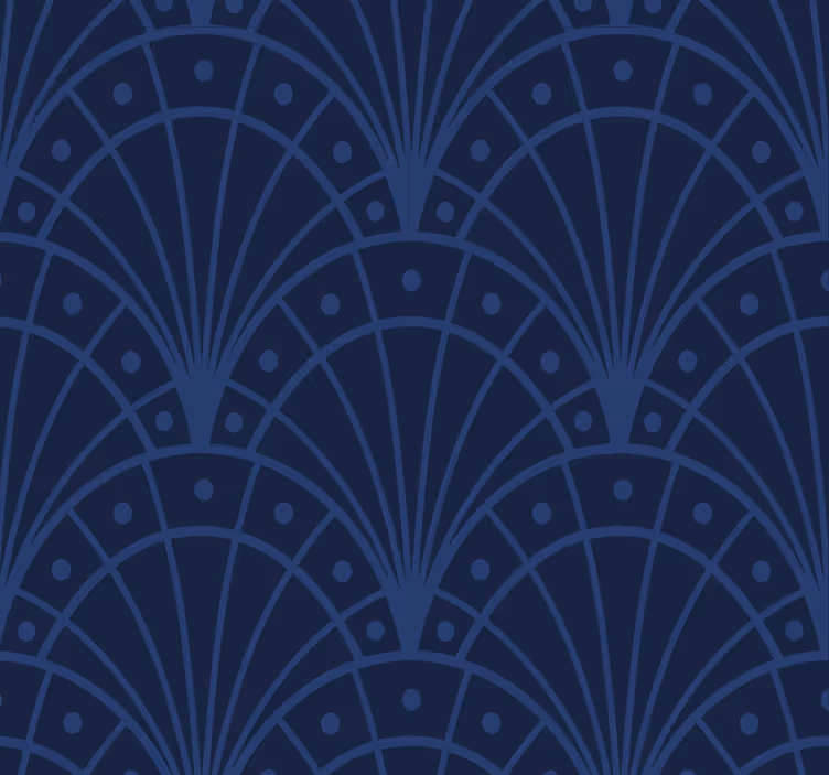 Roleta vintage námornícka modrá art déco - Tenstickers