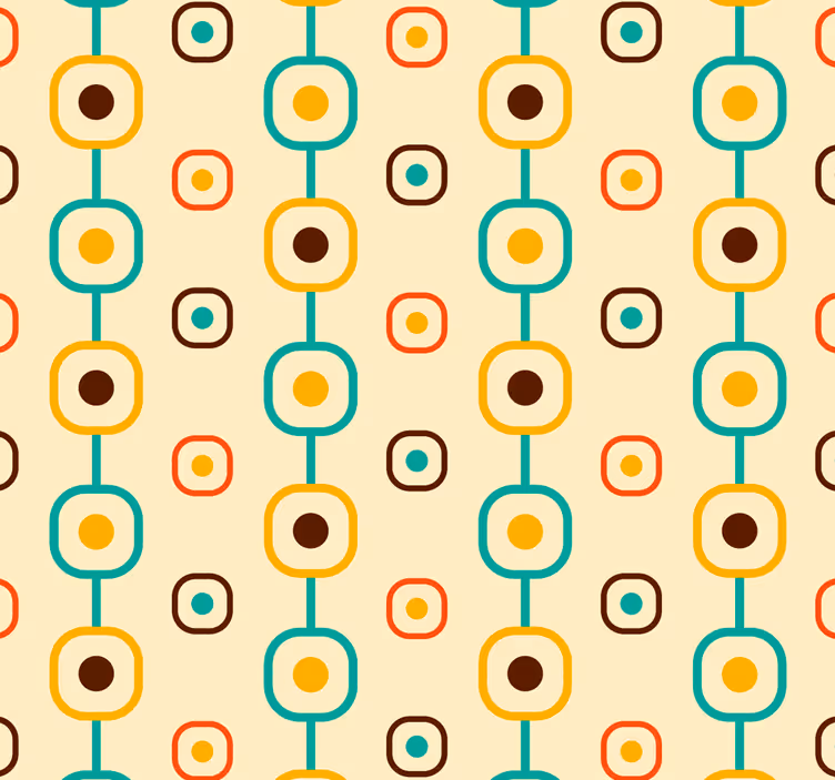 Roleta vintage 60s geometrická - Tenstickers