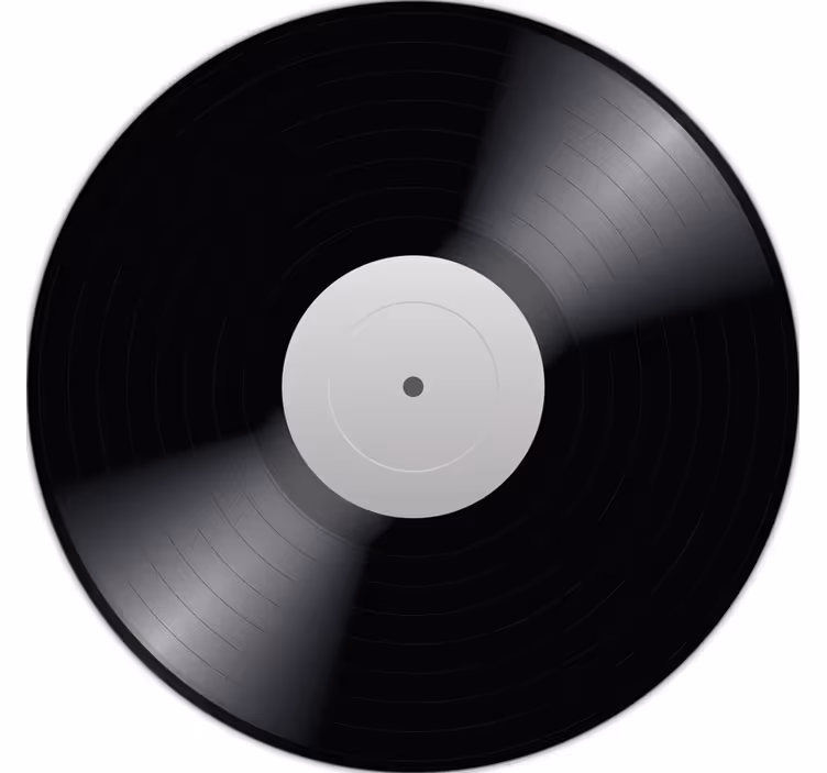 čierna roleta vinylová platňa - Tenstickers