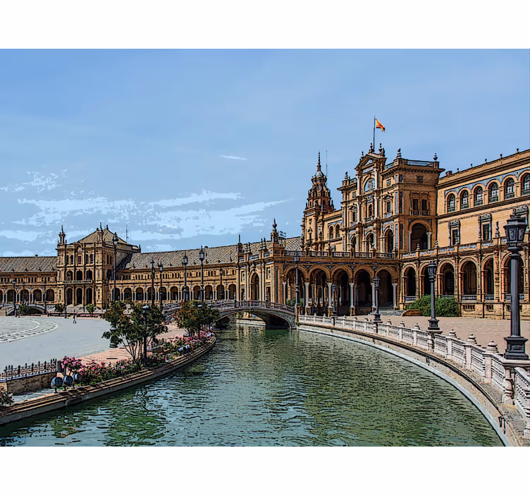 Roleta do obývačky plaza españa v seville - Tenstickers