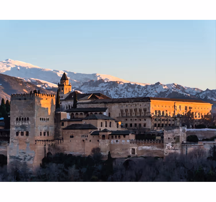 Roleta do obývačky alhambra v granade večer - Tenstickers