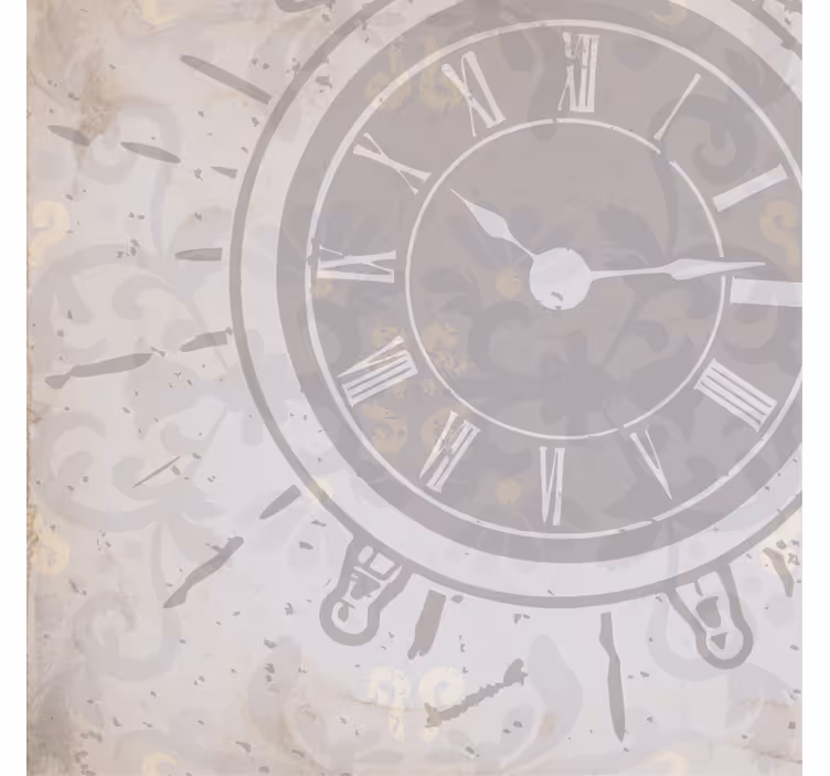Roleta do obývačky biely shabby chic hodiny s nápisom - Tenstickers