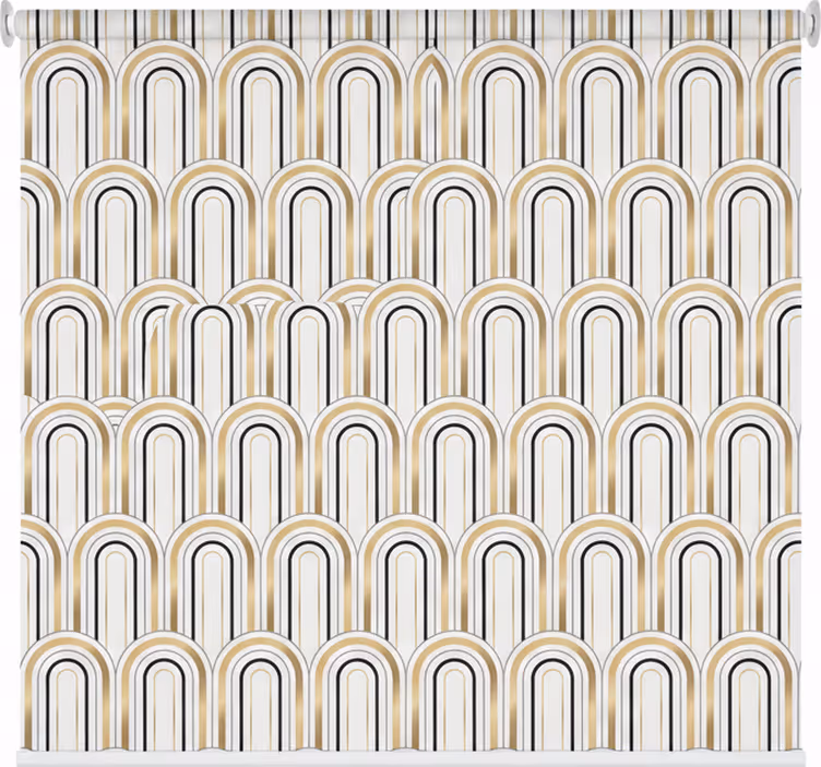 Roleta do obývačky s geometrickými figúrami art deco - Tenstickers