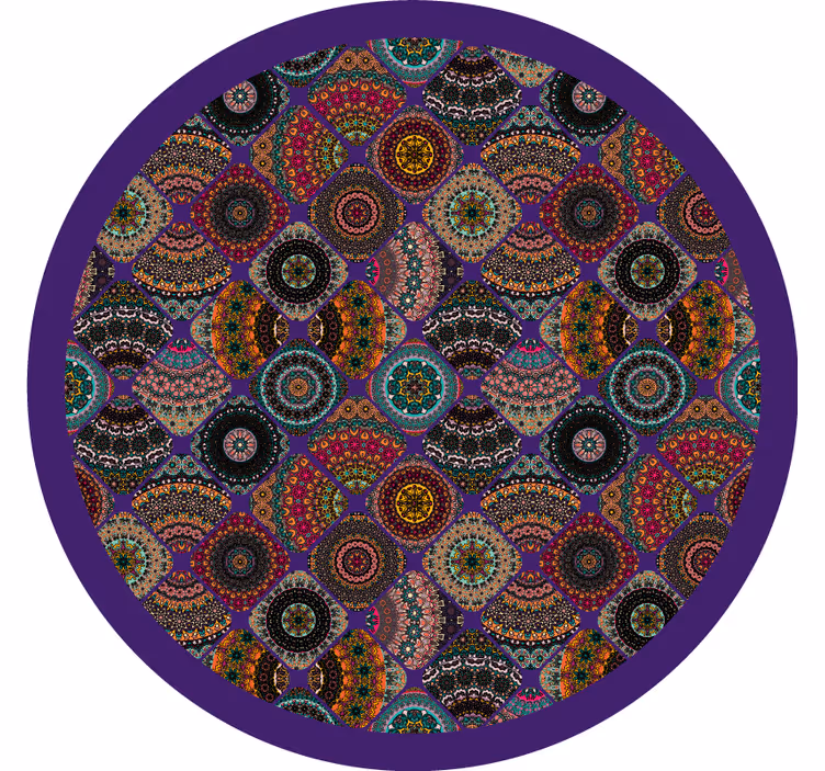 Roleta do izby vintage farebný patchwork - Tenstickers