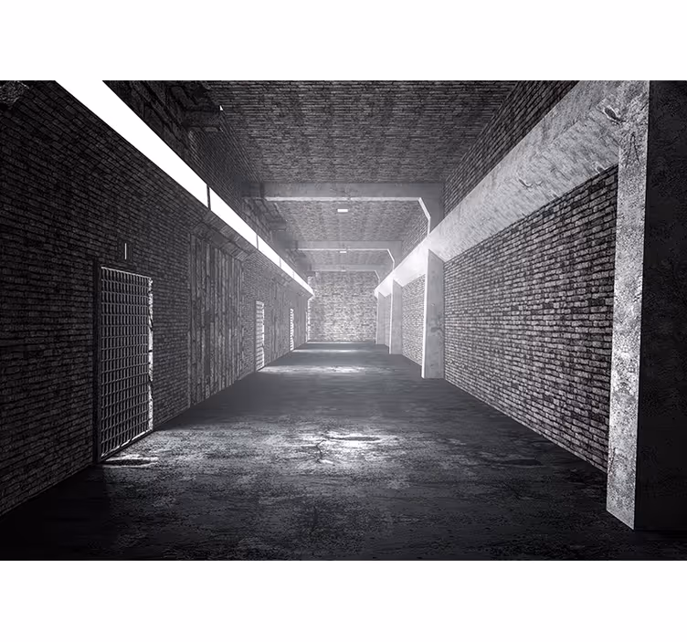 Roleta do izby 3d tehlový tunel - Tenstickers