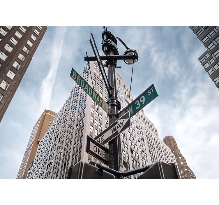 Roleta do izby s dizajnom ulice broadway v nyc - Tenstickers