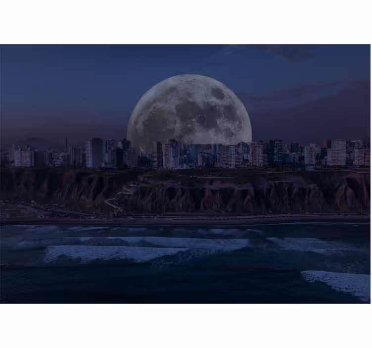 Roleta do izby s nočnými pohľadmi na costa verde - Tenstickers