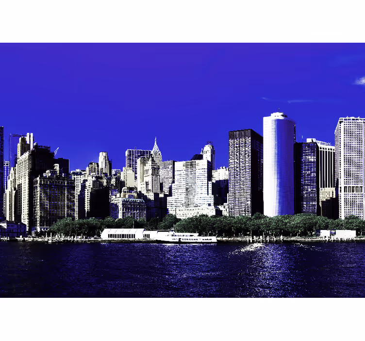 Roleta do izby mrakodrapy v manhattane večer - Tenstickers