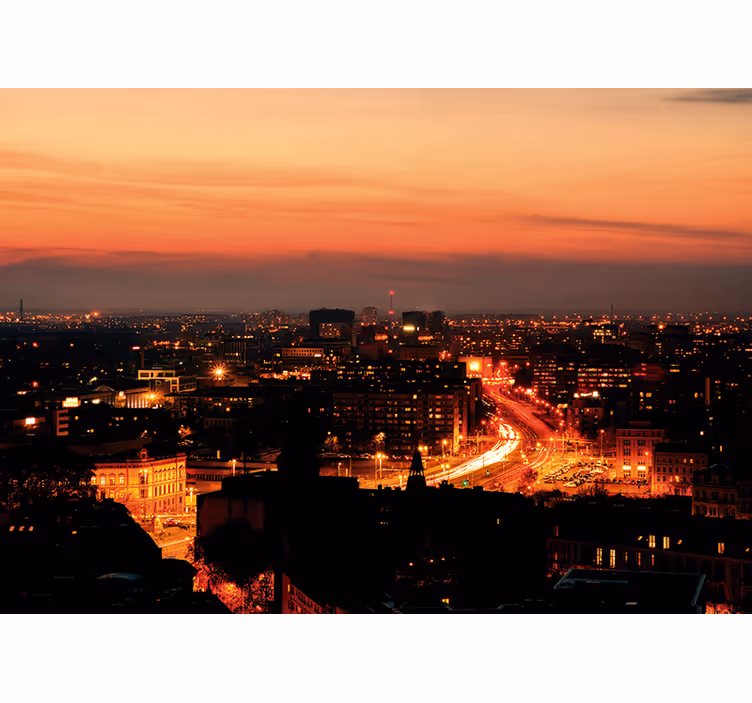 Roleta do izby wrocław nočná panoráma - Tenstickers